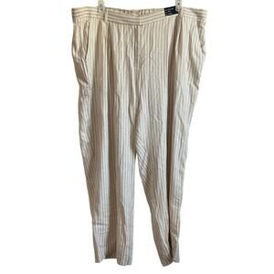 Abercrombie & Fitch Curve Love Linen‎ Blend Ultra High Wide Leg Pants - NEW